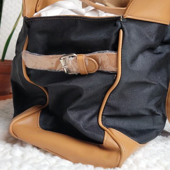 NWOT Barr + Barr Black & Brown Oversized Satchel Tote - Picture 7 of 11